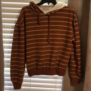 Urban stripped hoodie sweatshirt